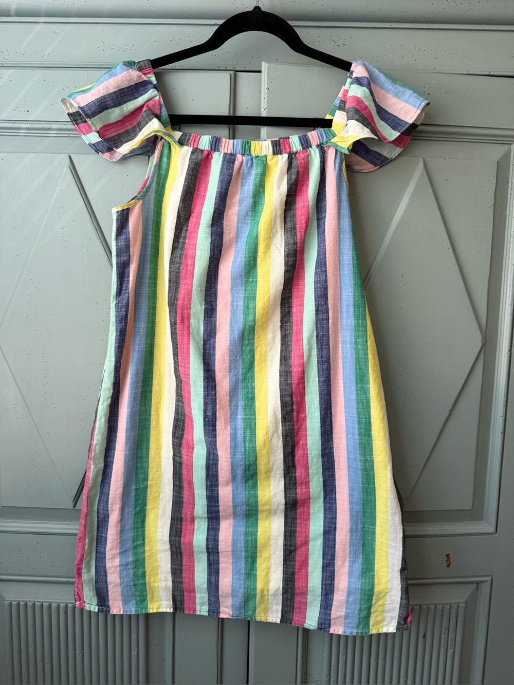 Jcrew Foutter Sleeve Stripe Sundress